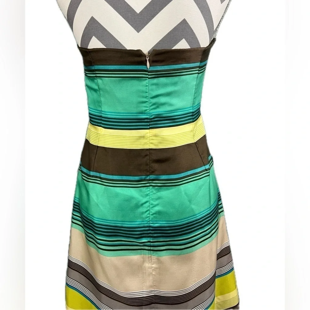 Banana Republic Silk Strapless Striped Dress - Size 4 - Picture 6 of 10